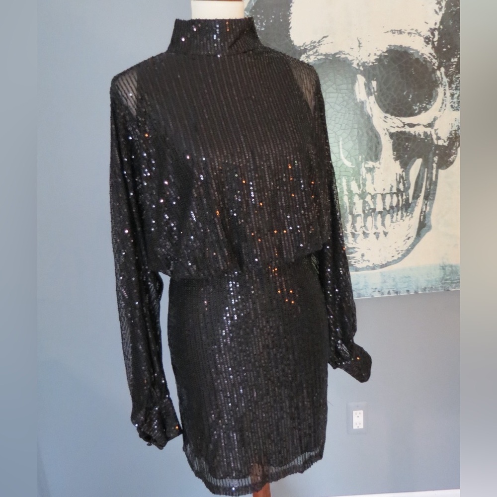 Forever 21 Black Sequin Mini Dress - Picture 2 of 7